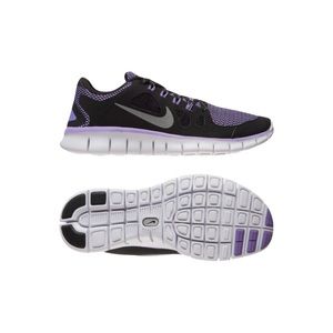 Nike Free 5.0 LE (GS) Black/Purple Kids size 6.5